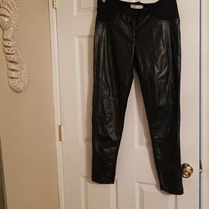 Black pleather jeggings